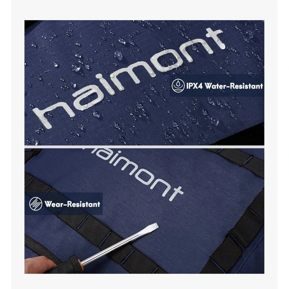 Haimont Roll Top Backpack Navy Blue 20L-30L Expandable Water‎ Resistant Bag